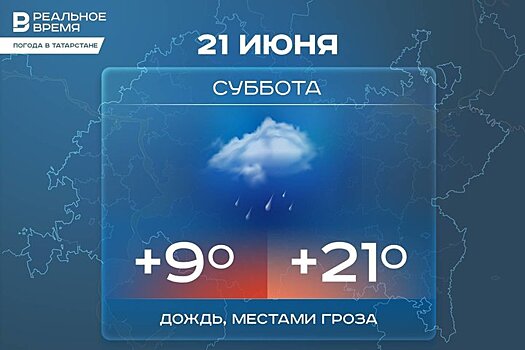 Сегодня в Татарстане ожидается дождь и до +21 градуса