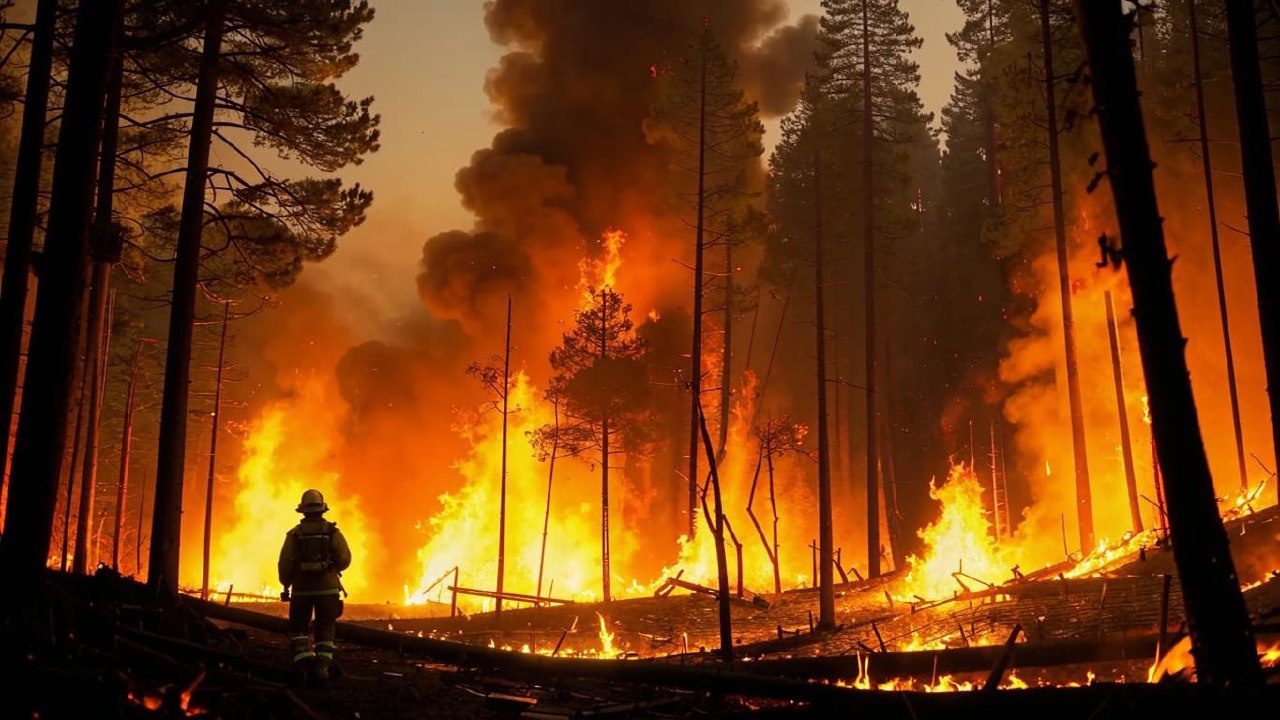 В Новосибирской области шашлычники устроили пожар в лесопарке Синягина