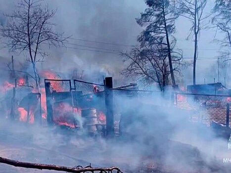 Около 30 дачных строений загорелись в Забайкальском крае