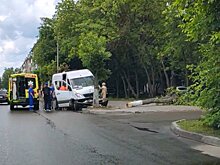 На улице Ленинградской маршрутка врезалась в дерево