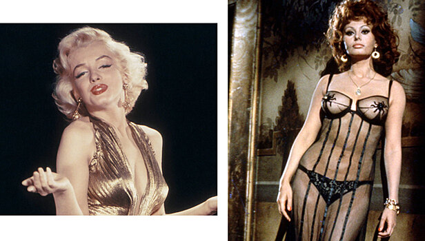 Софи Лорен, Мэрилин Монро и другие легендарные красавицы в платьях без белья