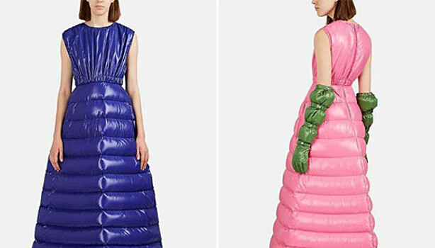 Moncler продает платья-пуховики, в которых вы будете выглядеть как человечек из рекламы шин Michelin