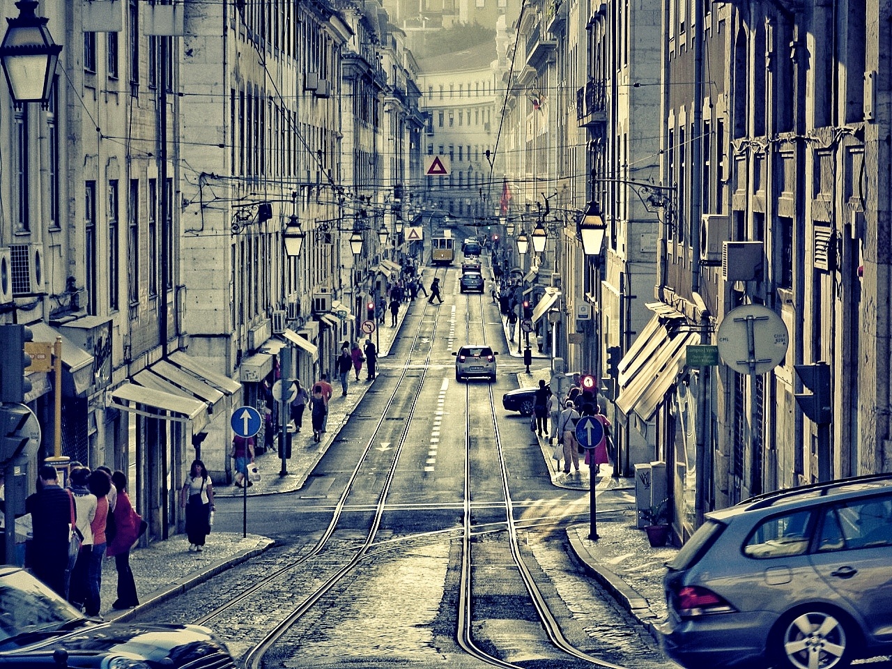 Улица Rua do Carmo, Лиссабон, Португалия