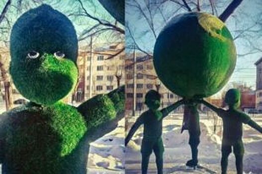 В Челябинске в парке отдыха горожан появились зеленые гуманоиды