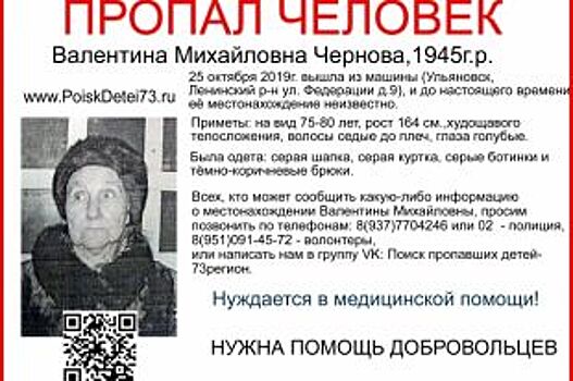 В Ульяновске ищут пенсионерку, которая вышла из машины и пропала