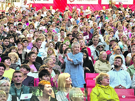 Участники «Московского долголетия» из разных концов Москвы спели в караоке на стадионе «Спартак»