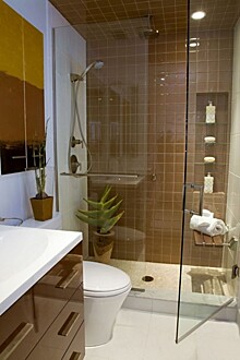 Маленькая ванная комната: современный дизайн
