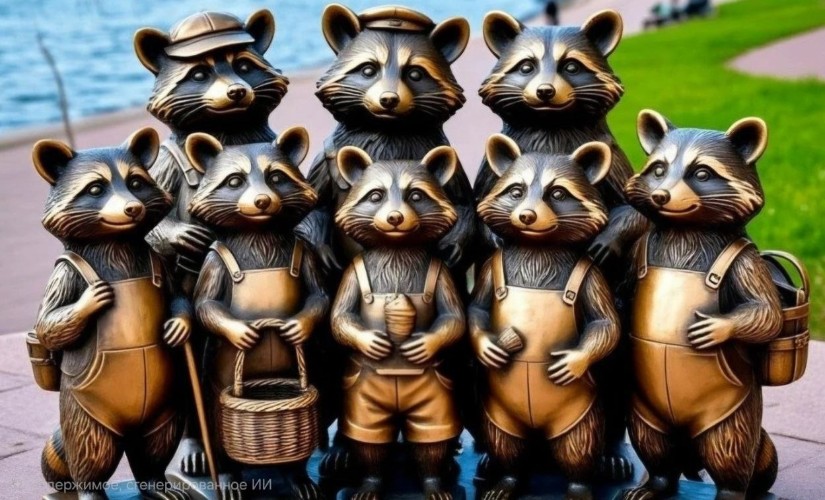 Неофициальными символами Туапсе стали еноты: почему их восемь?