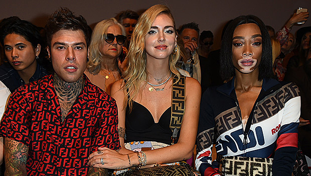 Молодожены Кьяра Ферраньи и Fedez и Ники Минаж на весенне-летнем шоу Fendi