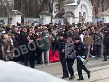 В Лефортово на видео попало, как фанатов Паши Техника заталкивают в автозаки