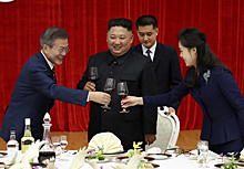Ким Чен Ын накормил лидера Южной Кореи нэнмён