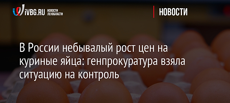 Росстат: куриные яйца в России в ноябре подорожали на 15%