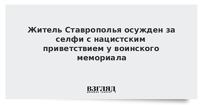 Жителя Ставрополья приговорили к обязательным работам за нацистское приветствие на селфи