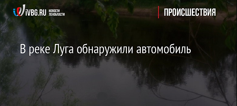 В реке Луга обнаружили автомобиль