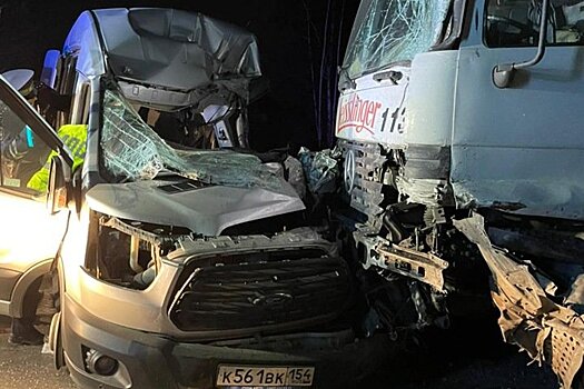 В ГИБДД назвали причину ДТП с микроавтобусом и грузовиком в Новосибирске