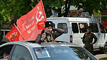 В Луганске в честь Дня Победы провели автопробег
