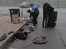 В Левобережном парке в Ростове прочистили ливневки и канализацию