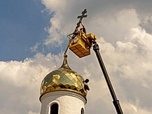 В Рязани освятили колокола и крест строящегося храма Сергия Радонежского