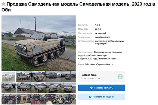 В России выставили на продажу вездеходный "Запорожец" на гусеницах: недорого