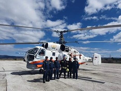 В Башкирии спасатели протестировали пожарный вертолет, собранный в Кумертау