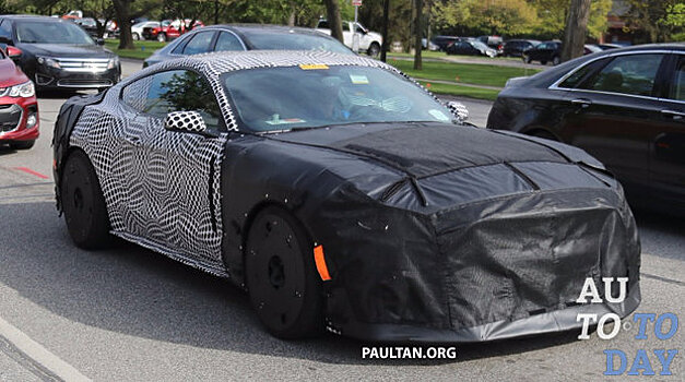 Быстрый Ford Mustang GT500 был замечен на тестах
