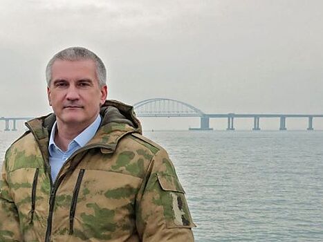 Сергей Аксенов разместил фото на фоне Крымского моста