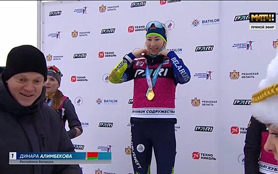 Победительницей масс-старта по биатлону в Рязани стала белоруска Алимбекова