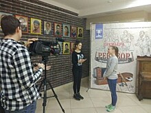 Учащиеся районной школы взяли интервью у артистов МОГТЮЗа