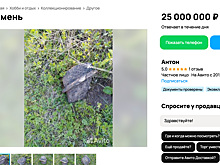 Житель Москвы выставил на продажу обычный камень за 25 миллионов рублей. Есть версия, что булыжник — из центра