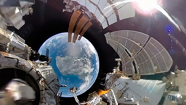 Опубликовано первое  панорамное видео из открытого космоса