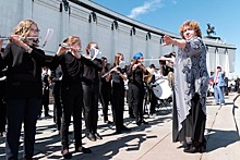Духовые оркестры из САО выступили 9 мая на ступенях Музея Победы