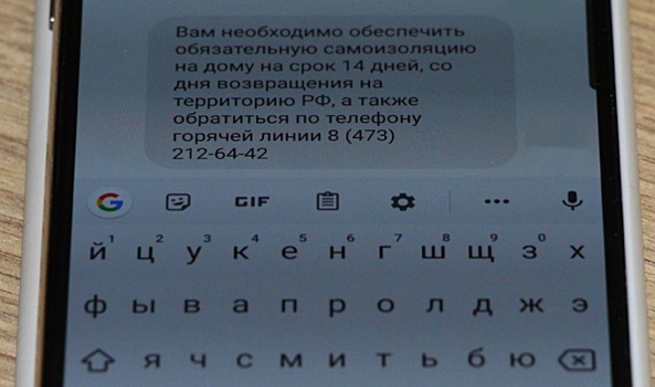 Всем приезжающим из-за границы воронежцам направят SMS о необходимости самоизоляции