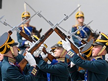 В Кремле прошел первый в этом году развод конных и пеших караулов