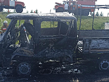 На трассе в Удмуртии загорелся «УАЗ»