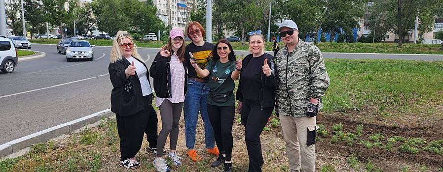 В Оренбурге бизнесмены приняли участие в озеленении города