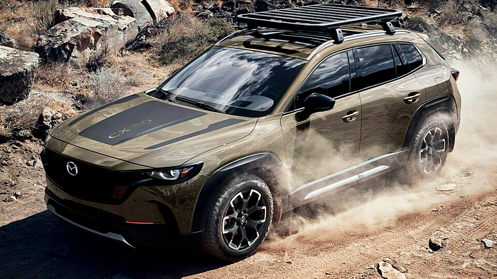 Mazda CX-50. После восьми месяцев продаж в Китае гибридный кроссовер становится «глобальным»: теперь он появился в США. Силовая установка Toyota Hybrid System (THS), как можно понять по названию, заимствована у другой японской компании: инженеры Mazda отвечали лишь за настройку.