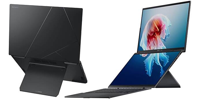 ASUS показала ноутбук с двумя сенсорными дисплеями Zenbook Duo (2024)