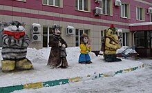 В Казани появились снежные фигуры героев мультфильма "Простоквашино"