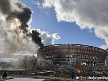 Пожар на УГМК-арене в Екатеринбурге полностью потушен