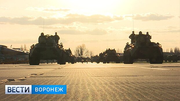 В Воронежской области начались репетиции парада военной техники ко Дню Победы