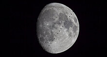 Астрофотограф заснял прохождение МКС перед диском Луны