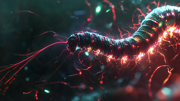 Биологи обнаружили червя, который использует электричество для охоты: видео