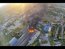 Крупный пожар произошел на складе в подмосковной Рузе