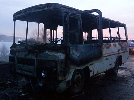В Пензенской области сгорел рейсовый автобус