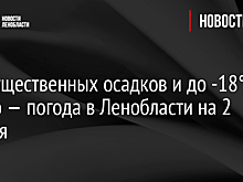 Без существенных осадков и до -18°C ночью — погода в Ленобласти на 2 апреля