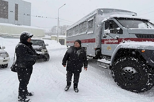 В Петропавловске-Камчатском местных жителей возит спецтранспорт правоохранителей