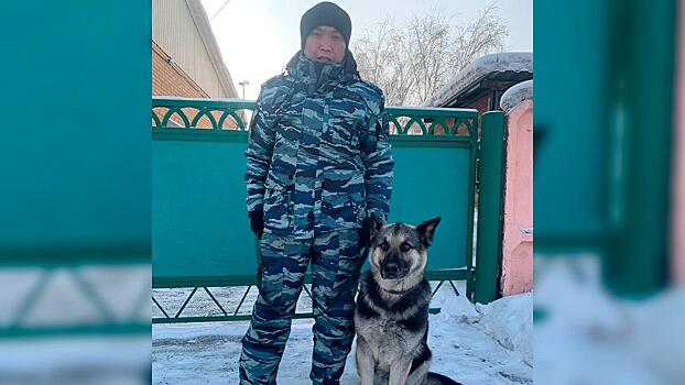 Служебный пёс по кличке Марс вывел полицейских Кызыла на след похитителя автомобильного тента