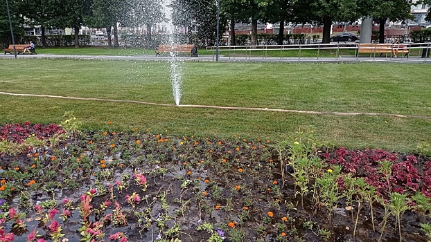 Нижегородцы заметили лужи на благоустроенной площади Горького