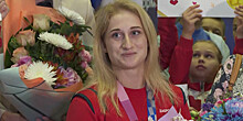 Гимнастка Лилия Ахаимова вернулась в Санкт-Петербург с золотой медалью