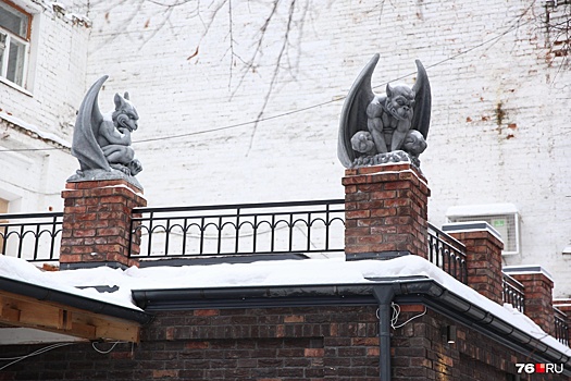 «Выглядит, как провокация»: на крыше дома в Ярославле появились гаргульи